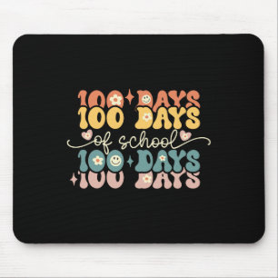 Retro 100 Days Of School Groovy Teacher 100th Day Mouse Pad