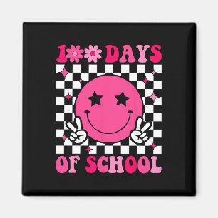 Retro 100 Days Of School Kids Teachers 100th Day G Magnet