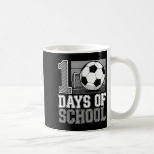 Retro 100 Days Of School Soccer Teacher Student 10 Coffee Mug