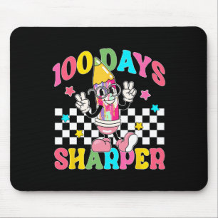 Retro 100 Days Sharper Little Pencil 100th Day Of  Mouse Pad