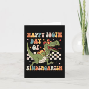 Retro 100th Day of Kindergarten 100 Days Of School Card