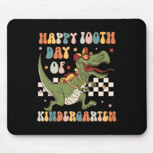 Retro 100th Day of Kindergarten 100 Days Of School Mouse Pad