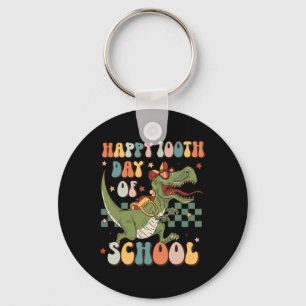 Retro 100th Day Of School 100 Days Of School Cute Key Ring