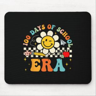 Retro 100th Day Of School Teacher Kid 100 Days Of Mouse Pad