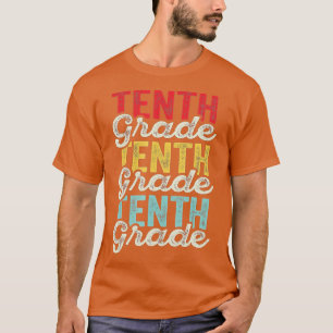Retro 10th Grade Teacher Funny tenth Grade Back To T-Shirt