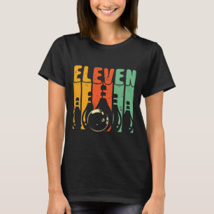 Retro 11th Birthday Bowling Design Turning 11 Bowl T-Shirt