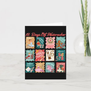 Retro 12 Days Of Nutcracker Ballet Fairy Plum Ging Card