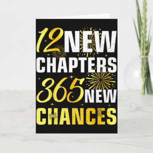 Retro 12 New Chapters 365 New Chances Happy New Ye Card