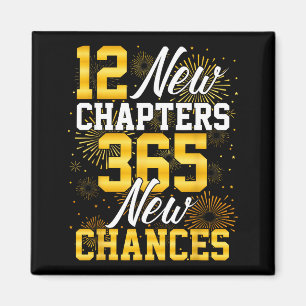 Retro 12 New Chapters 365 New Chances Happy New Ye Magnet