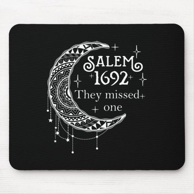 Retro 1692 They Missed One Witch Salem 1692 Hallow Mouse Pad (Front)