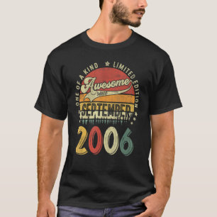 Retro 16 Years Old 16th Birthday Vintage September T-Shirt