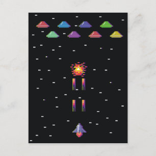 Retro 1908s Video game arcade Postcard