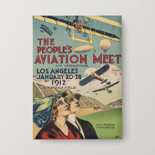 Retro 1912 Los Angeles Air Show Travel Art
