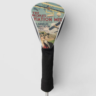 Retro 1912 Los Angeles Air Show Travel Art Golf Head Cover