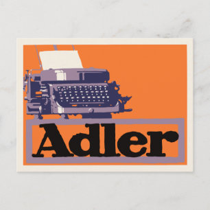 Retro 1930s German typewriter ad Postcard