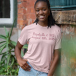 Retro 1940's Bridesmaids' Wedding T-Shirt<br><div class="desc">Faded green-and-pink text that goes so well with the rest of the 1940's Floral Wallpaper collection.</div>
