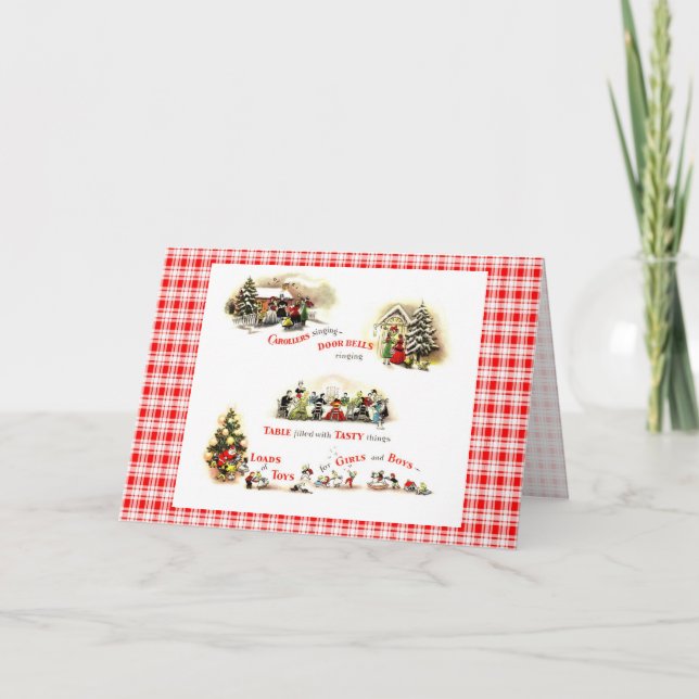 Retro 1940s Christmas Holiday Card (Front)