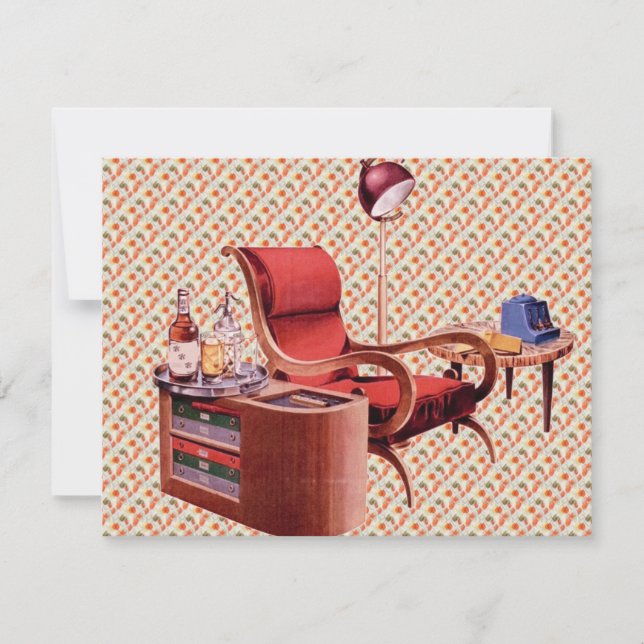 Retro 1940s Cocktail Party Invitation (Front)