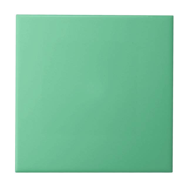 Retro 1940's era Popular Jade green mid-century Ceramic Tile (Front)