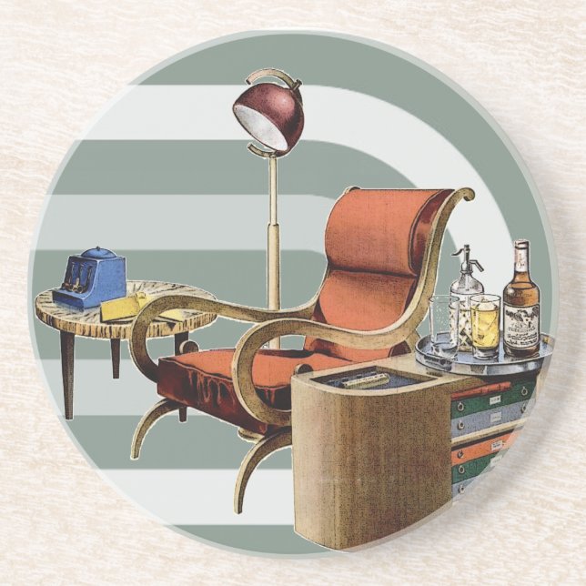 Retro 1940s Furniture Coaster (Front)