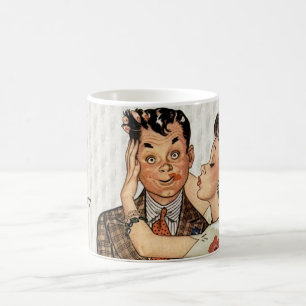 Retro 1940s Kissing Couple Coffee Mug