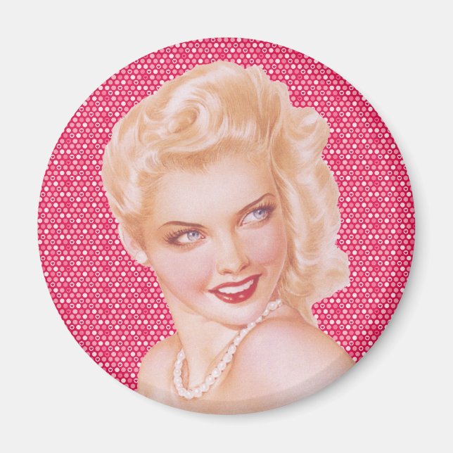 Retro 1940s Love Magnet (Front)