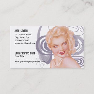 Retro 1940s Pinup Business Card