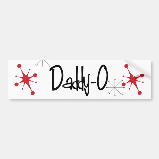 Retro 1950 DADDY-0 Bumper Sticker (Front)