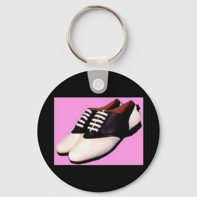 Retro 1950 Saddle Shoe Keychain (Front)