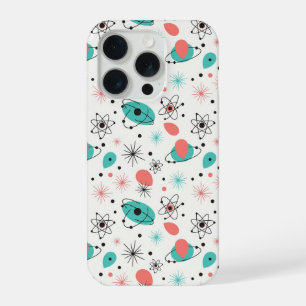 Retro 1950s Atomic Starburst & Orbiting Atoms(L) iPhone 15 Pro Case