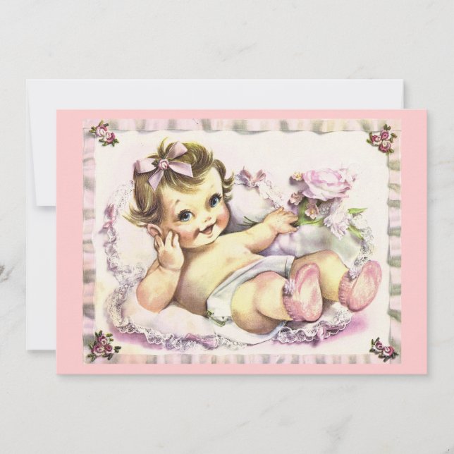 Retro 1950s Baby Shower Invitation (Front)