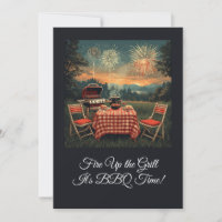 Retro 1950s Backyard BBQ Scene – Nostalgic 4th of 