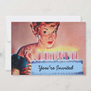 Retro 1950s Birthday Invitation