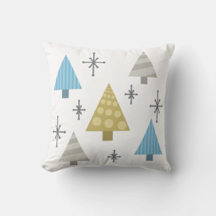 Retro 1950s Christmas Trees Cushion