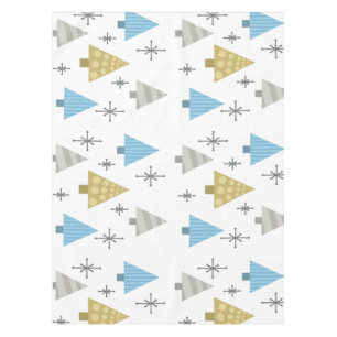 Retro 1950s Christmas Trees Tablecloth