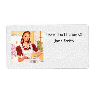 Retro 1950s Cook Kitchen Labels