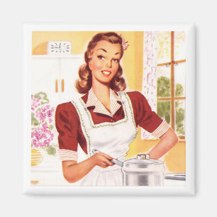 Retro 1950s Cook Magnet