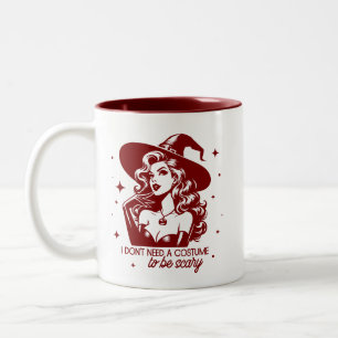 Retro 1950s Glam Girl Funny Sarcastic Quote Two-Tone Coffee Mug