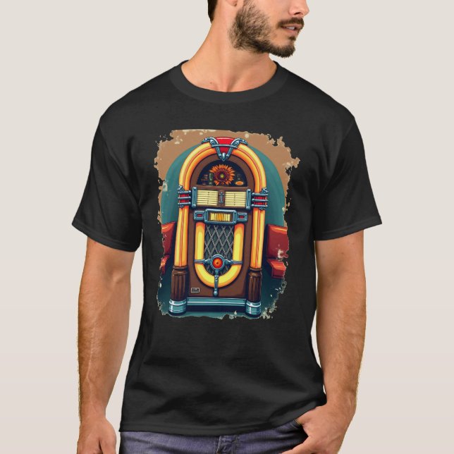 Retro 1950s Jukebox Nostalgic Vibes Tee (Front)
