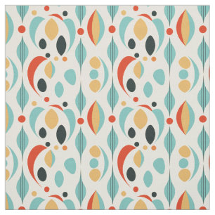 Retro 1950's Mid-Century Modern Pattern Fabric