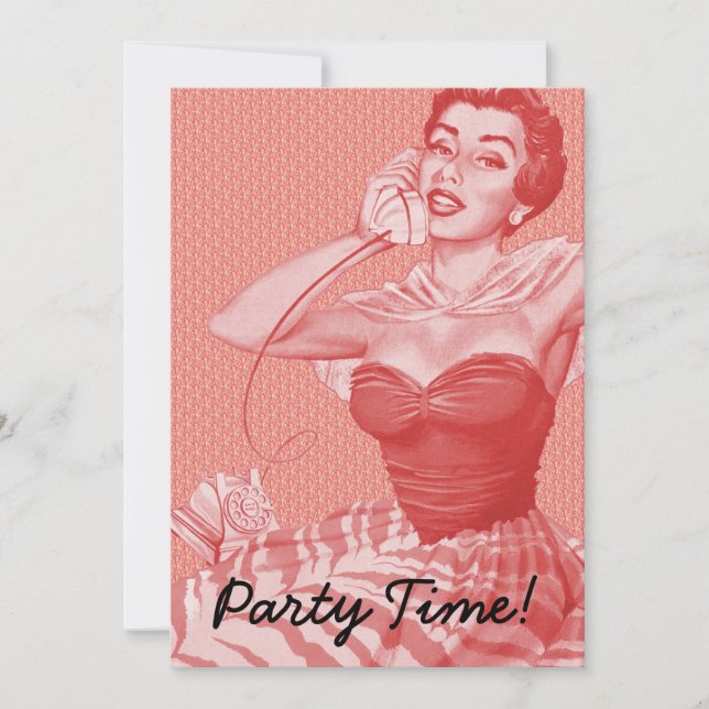 Retro 1950s Party Invitation (Front)