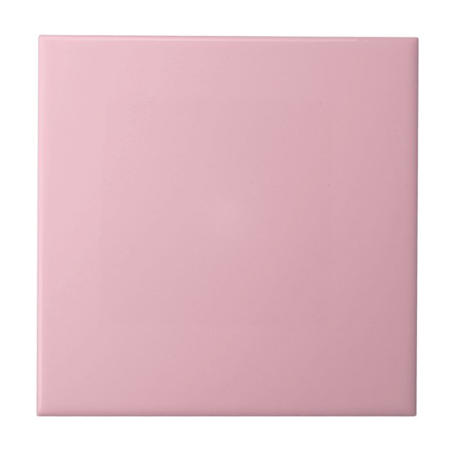 Retro 1950's Pink Square Kitchen and Bathroom Ceramic Tile (Front)