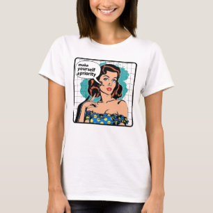 Retro 1950s Vintage Glam Girl Inspirational Quote T-Shirt