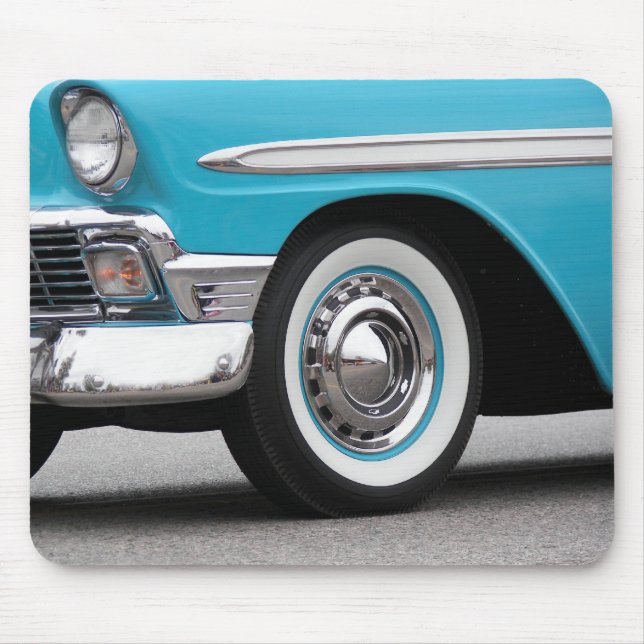 Retro 1956 Turquoise Car Mouse Pad (Front)