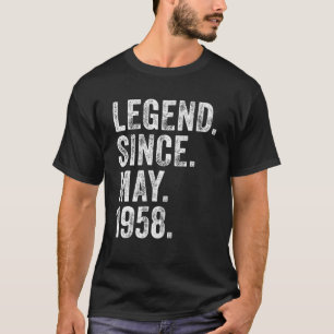 Retro 1958 Birthday May Born Legend Since 1958 T-Shirt