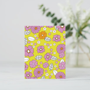 Retro 1960 Flowers Card