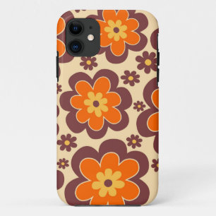 Retro 1960s Style Floral Pattern iPhone 11 Case