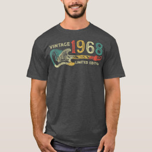 Retro 1968 birthday gift for men Guitar Player 54t T-Shirt