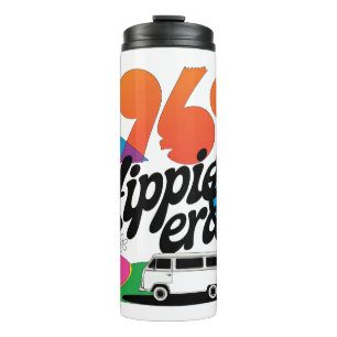 Retro 1969 Hippie Era Graphic with Peace Symbol Thermal Tumbler