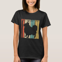Retro 1970 S  Pomeranian Dog Silhouette Cracked Di